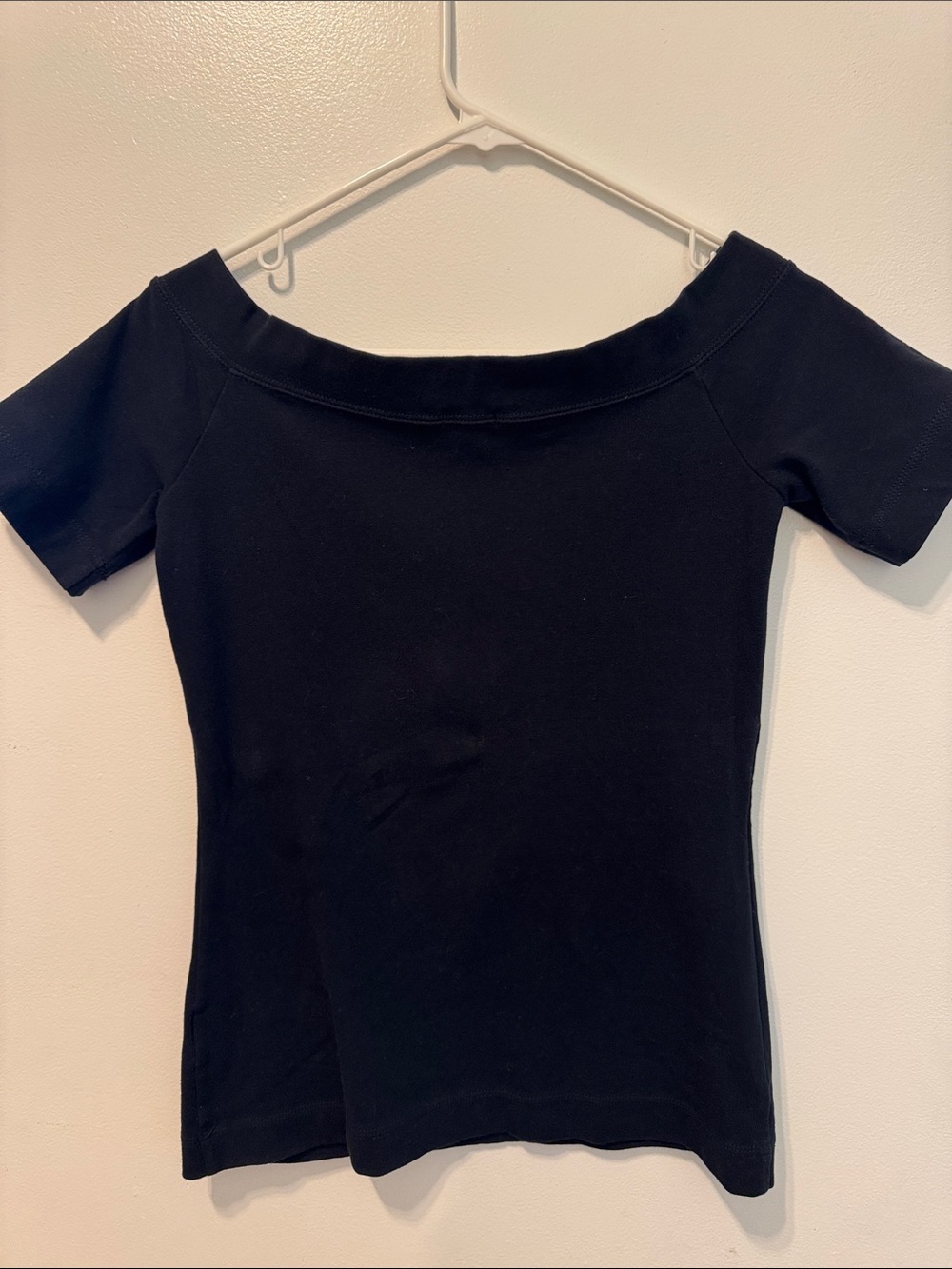J. Crew Black Off-Shoulder Top